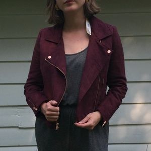 NEW Lauren Conrad Suede Moto Jacket